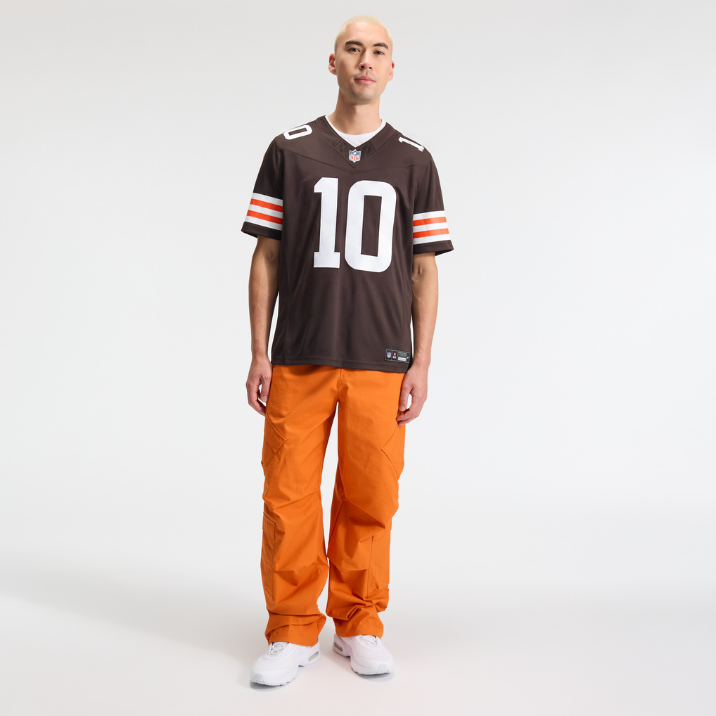 Men's Cleveland Browns Quinshon Judkins Brown Team Vapor F.U.S.E. Stitched Limited Jersey