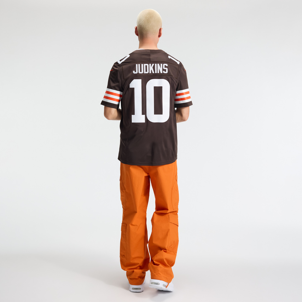 Men's Cleveland Browns Quinshon Judkins Brown Team Vapor F.U.S.E. Stitched Limited Jersey