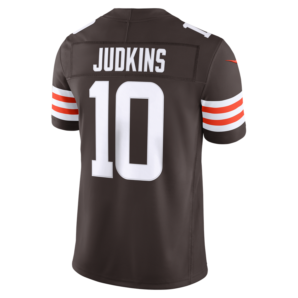 Men's Cleveland Browns Quinshon Judkins Brown Team Vapor F.U.S.E. Stitched Limited Jersey