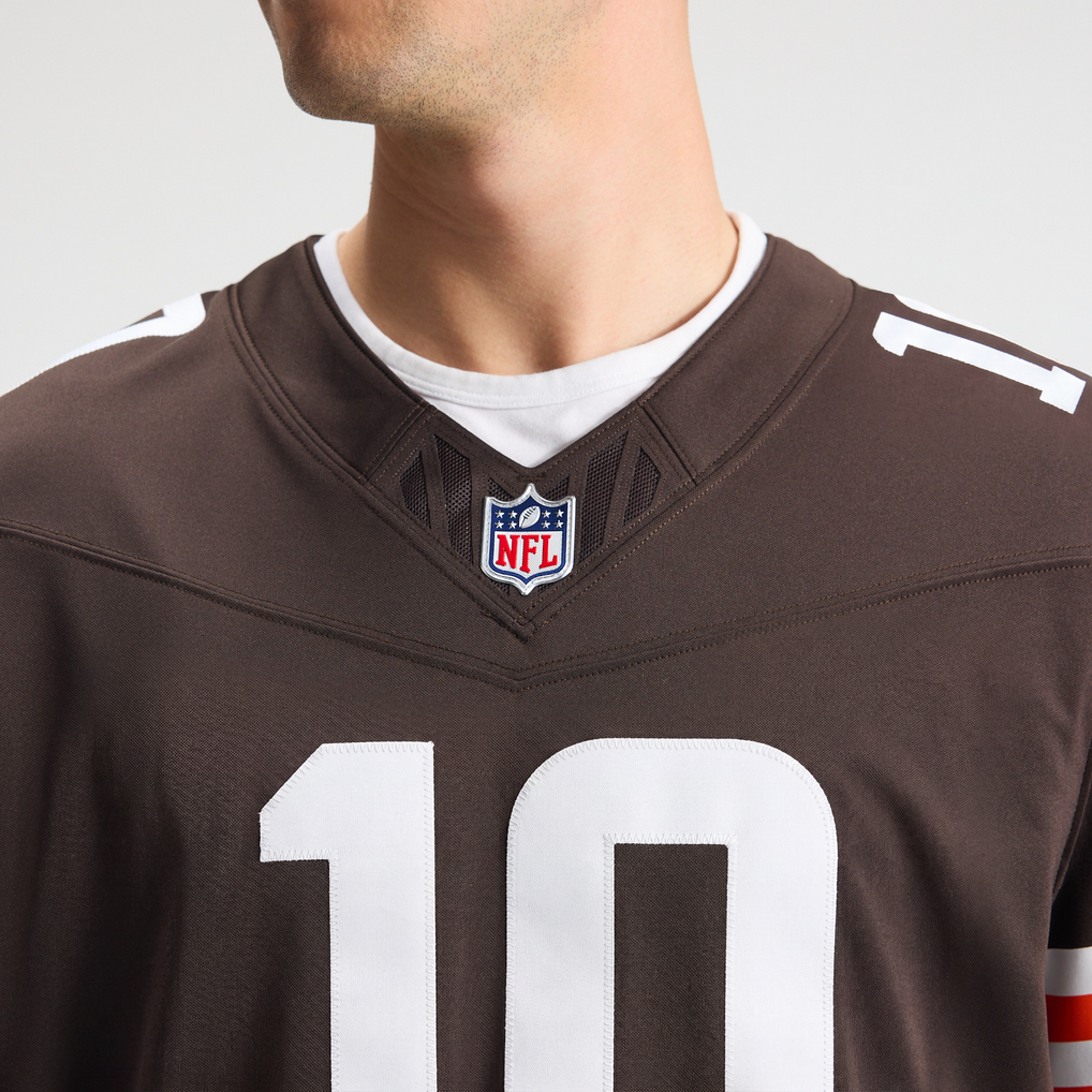 Men's Cleveland Browns Quinshon Judkins Brown Team Vapor F.U.S.E. Stitched Limited Jersey