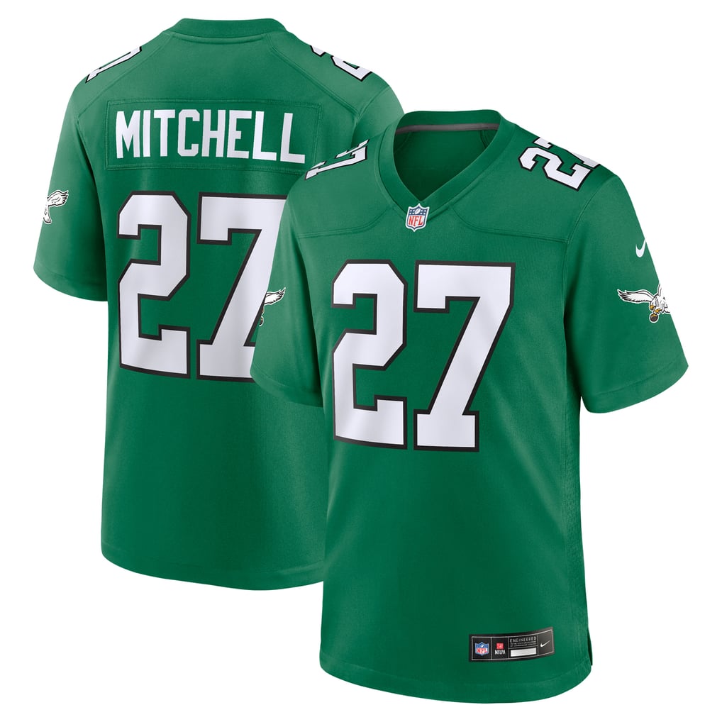 Men's Philadelphia Eagles Quinyon Mitchell Kelly Green Alternate Game Jersey