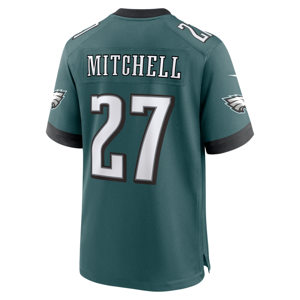 Men's Philadelphia Eagles Quinyon Mitchell Midnight Green Team Game Jersey