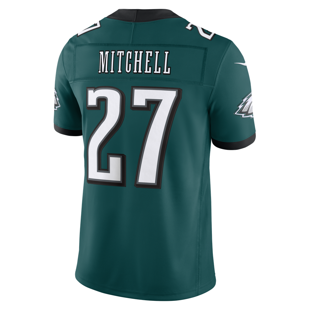 Men's Philadelphia Eagles Quinyon Mitchell Midnight Green Team Vapor F.U.S.E. Stitched Limited Jersey