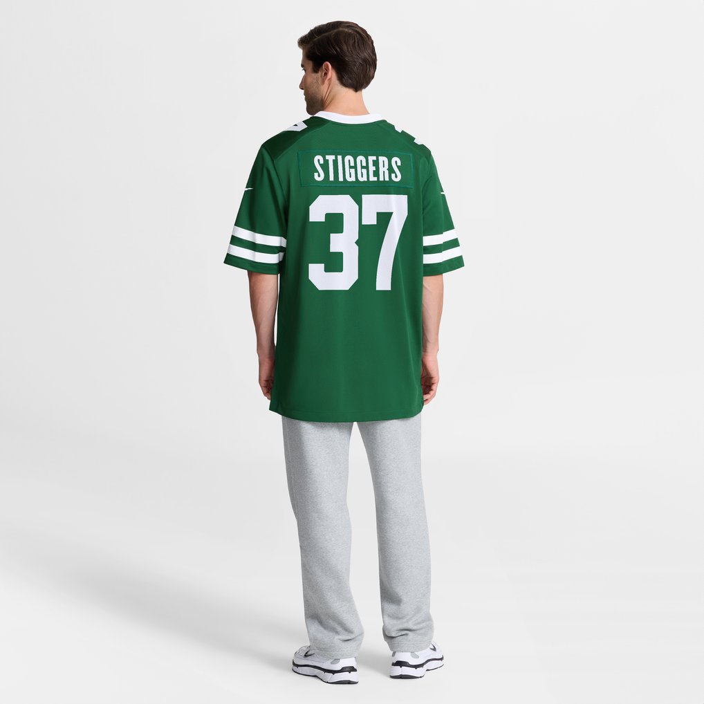 Men's New York Jets Qwan'tez Stiggers Legacy Green Team Game Jersey
