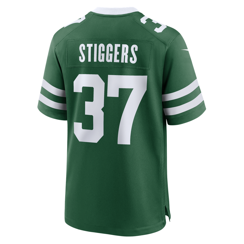Men's New York Jets Qwan'tez Stiggers Legacy Green Team Game Jersey