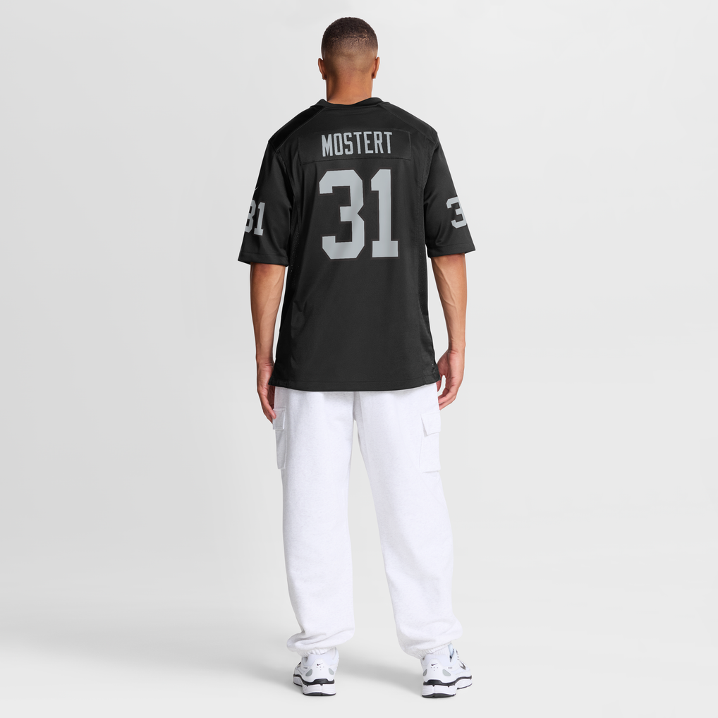 Men's Las Vegas Raiders Raheem Mostert Black Team Game Jersey