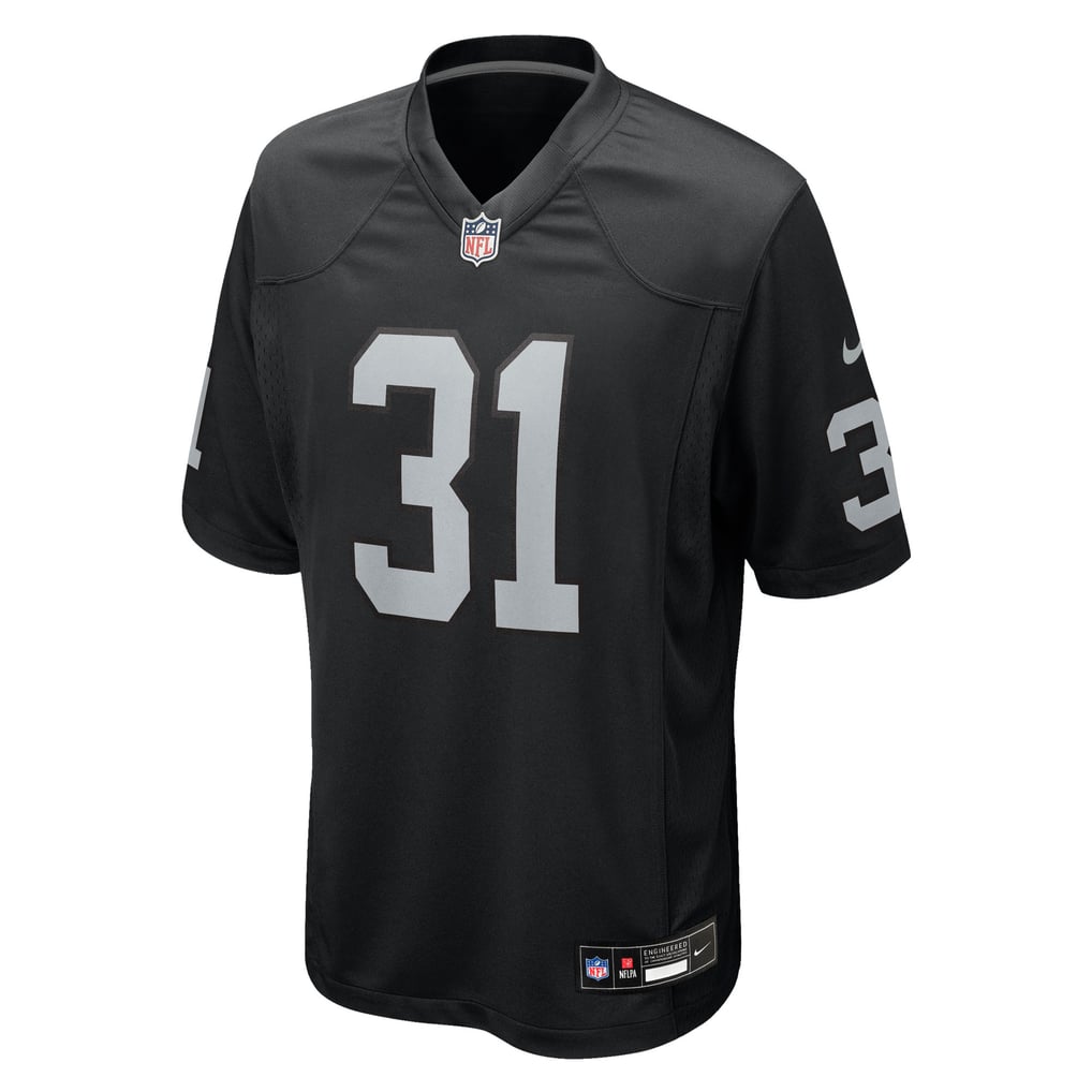 Men's Las Vegas Raiders Raheem Mostert Black Team Game Jersey
