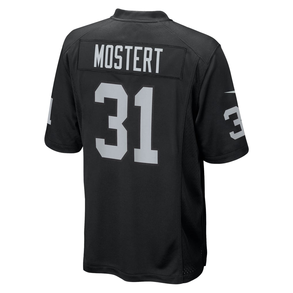 Men's Las Vegas Raiders Raheem Mostert Black Team Game Jersey