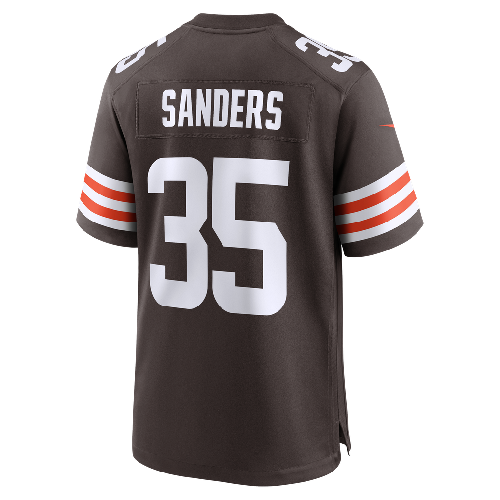Men's Cleveland Browns Raheim Sanders Brown Team Game Jersey