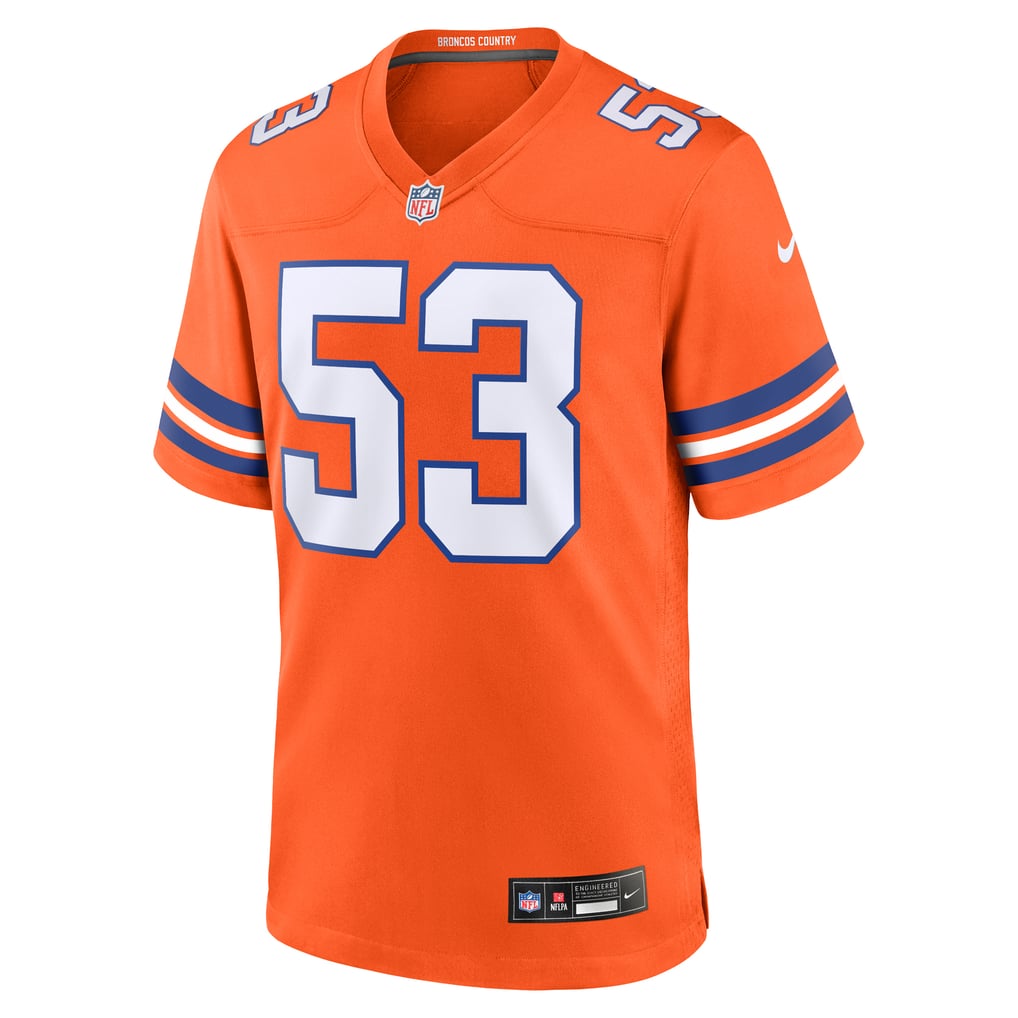 Men's Denver Broncos Randy Gradishar Orange Retired Player Alternate Game Jersey