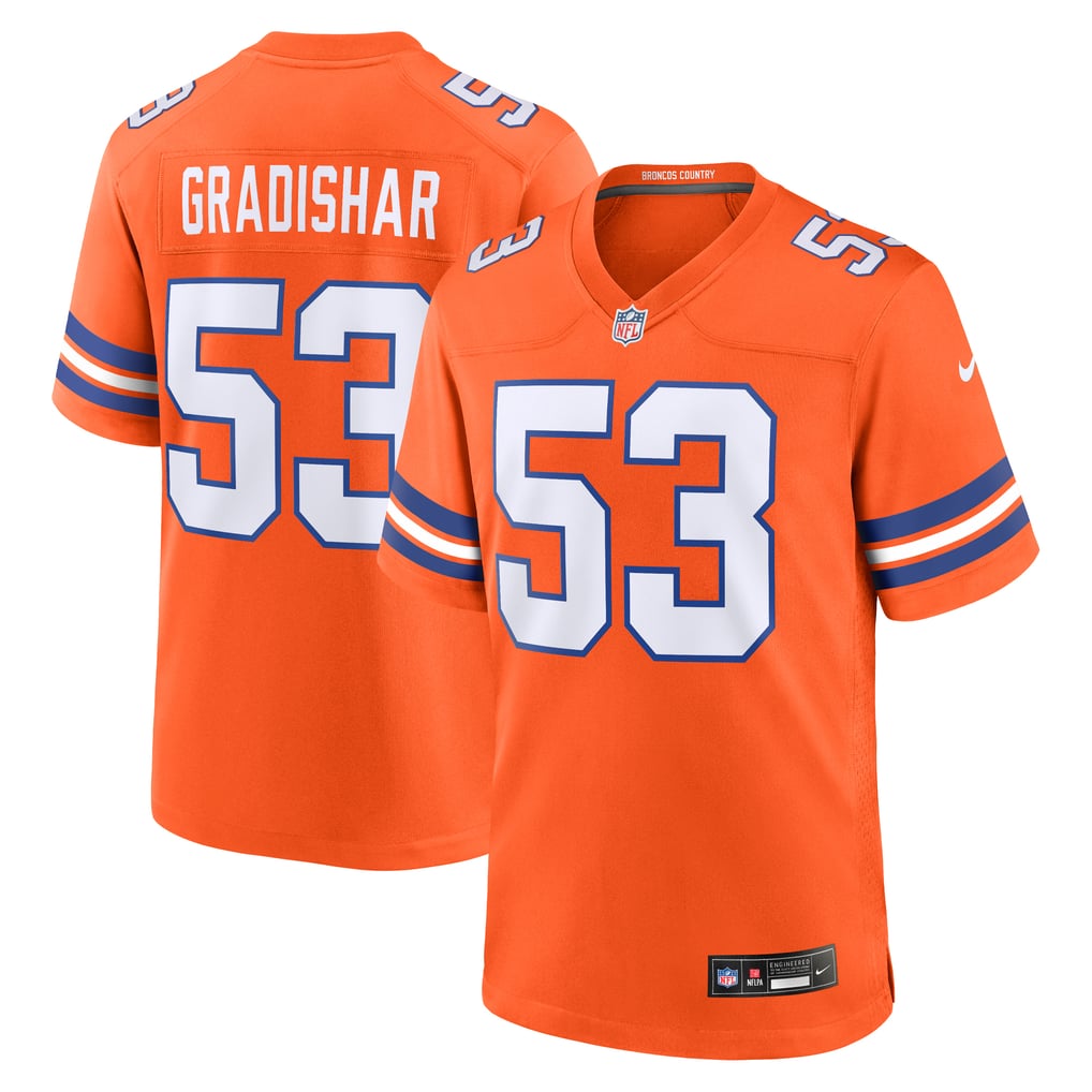 Men's Denver Broncos Randy Gradishar Orange Retired Player Alternate Game Jersey