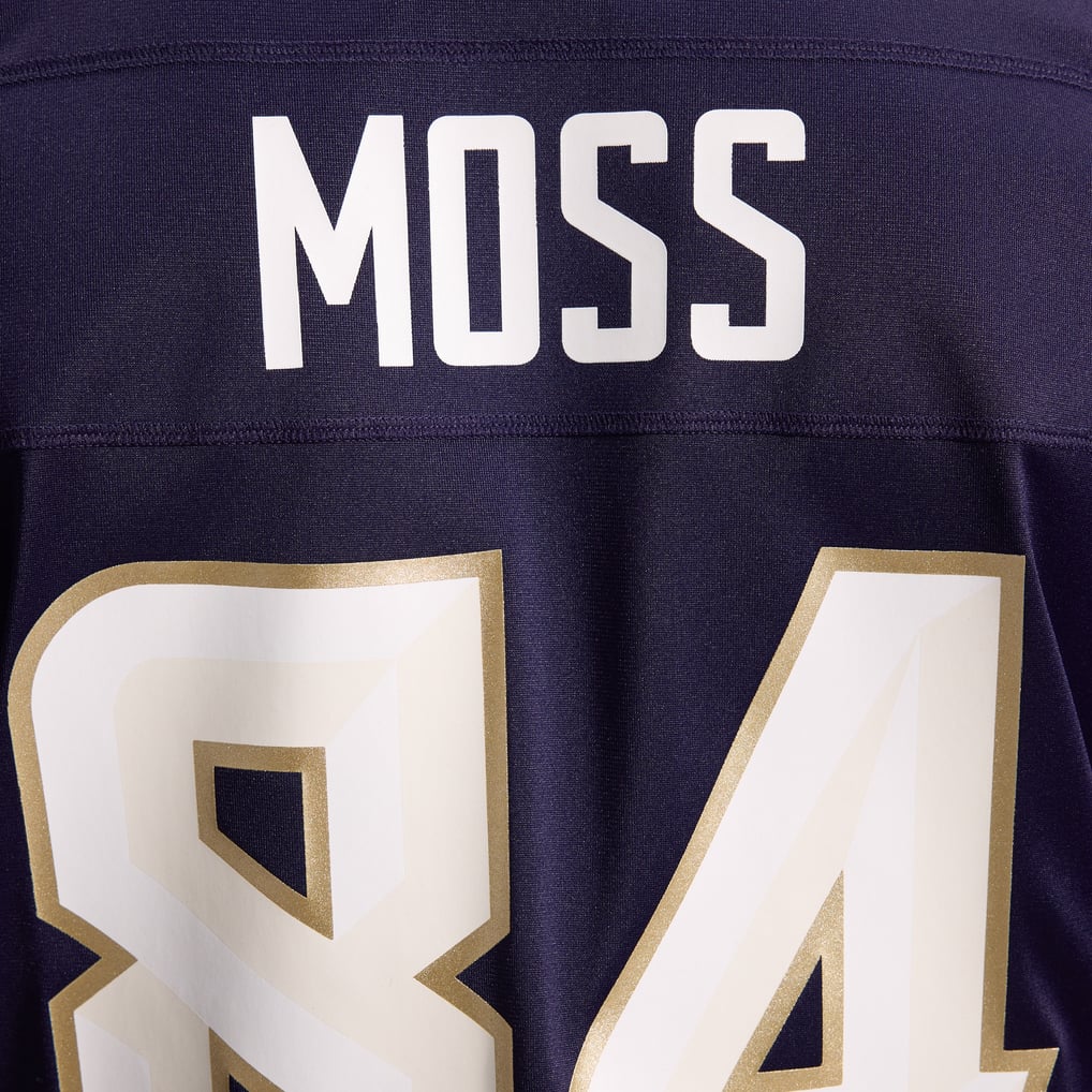 Men's Minnesota Vikings Randy Moss Purple 2026 Rivalries Collection Game Jersey