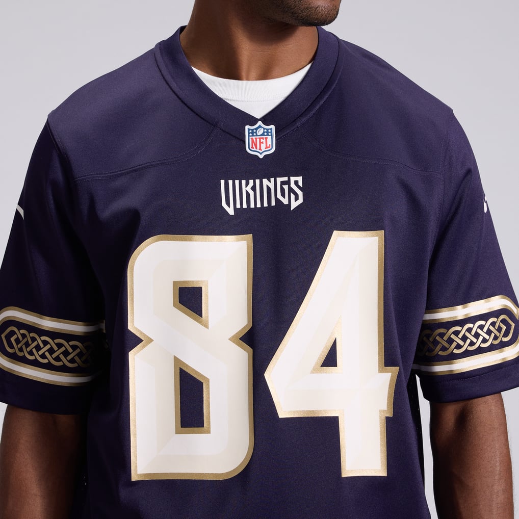 Men's Minnesota Vikings Randy Moss Purple 2026 Rivalries Collection Game Jersey