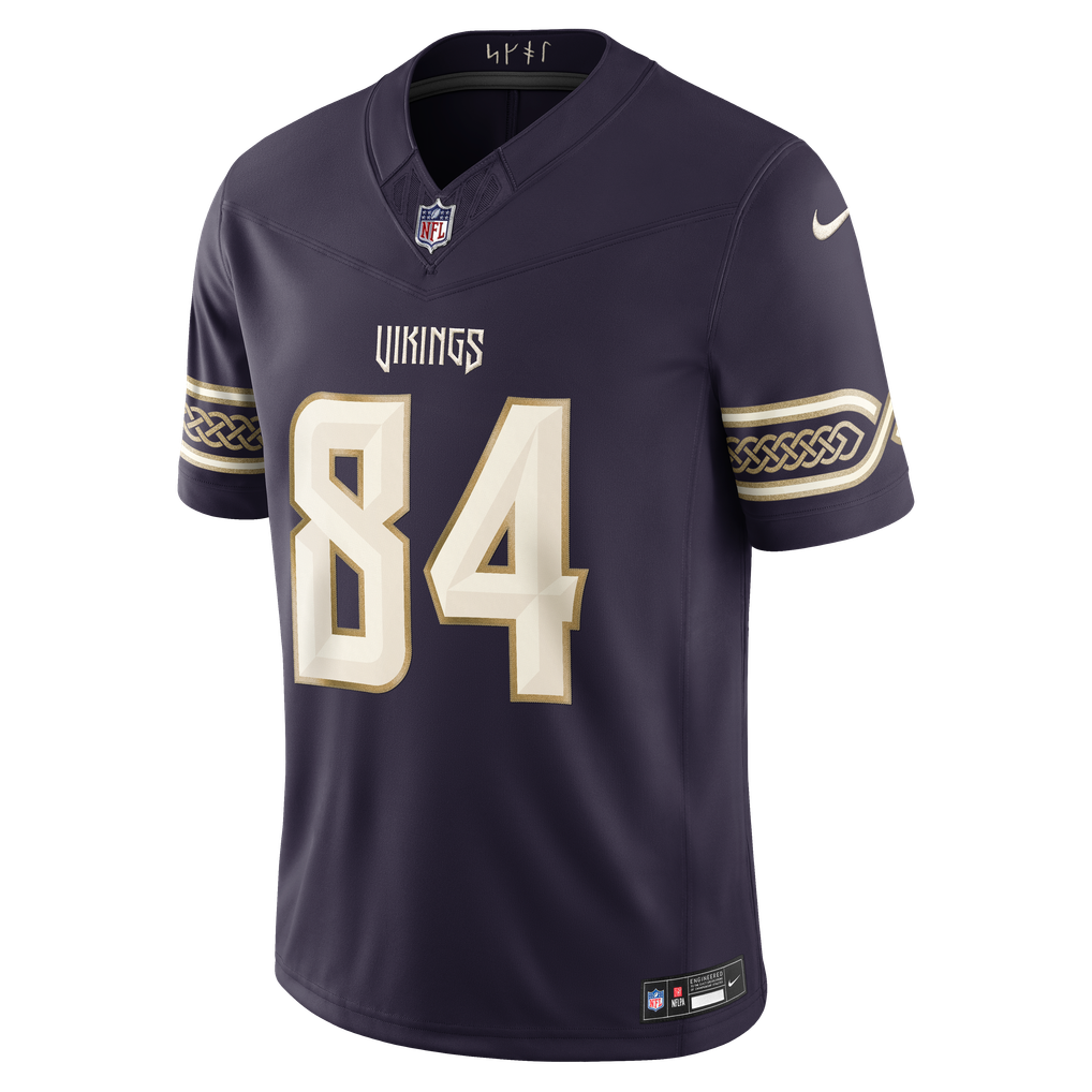 Men's Minnesota Vikings Randy Moss Purple 2026 Rivalries Collection Stitched Limited Jersey