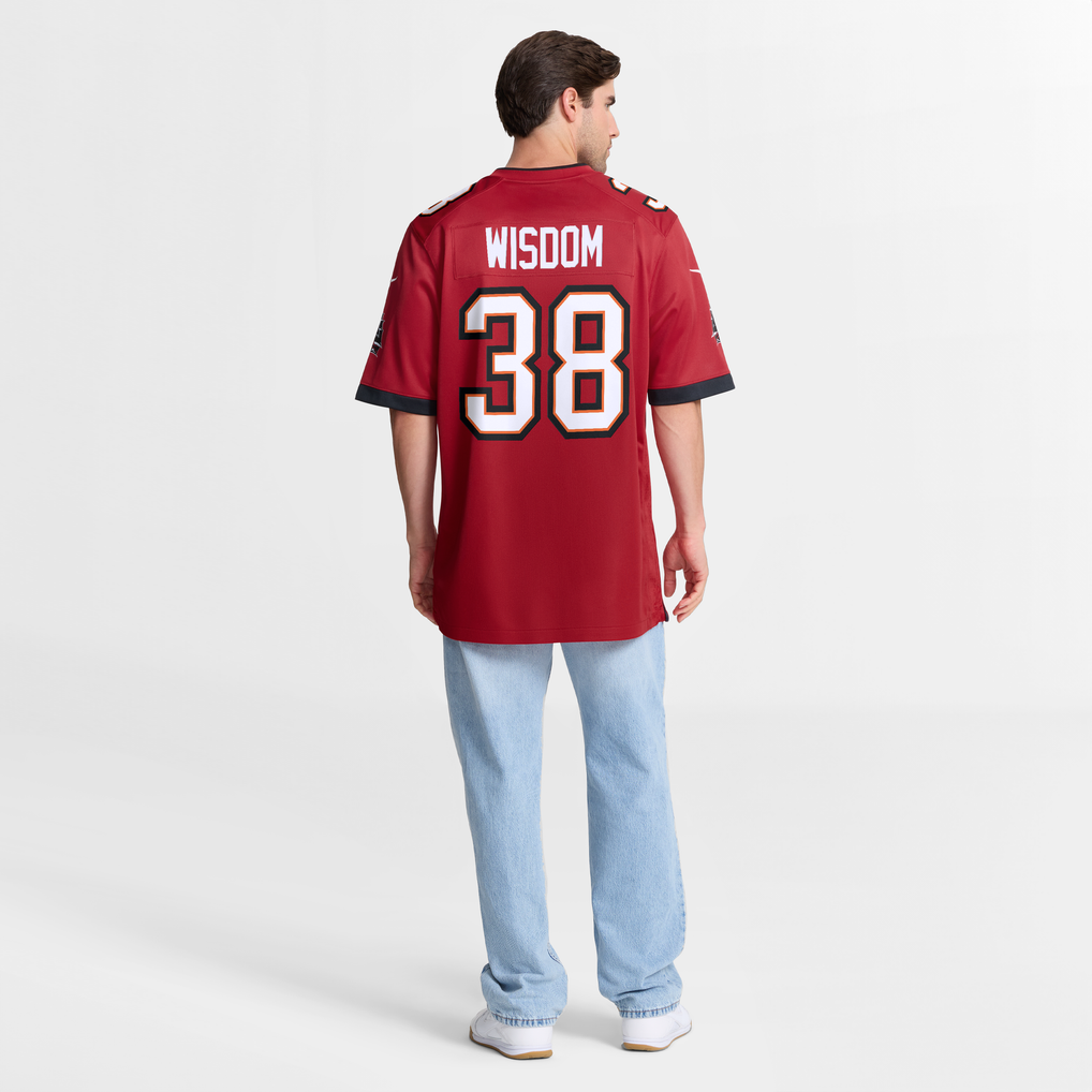 Men's Tampa Bay Buccaneers Rashad Wisdom Red Team Game Jersey