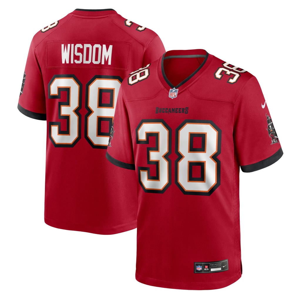 Men's Tampa Bay Buccaneers Rashad Wisdom Red Team Game Jersey