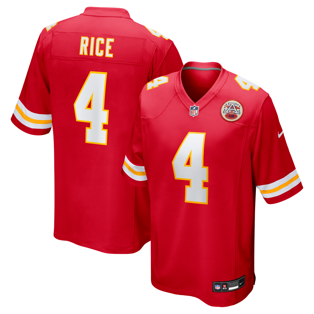 Men's Kansas City Chiefs Rashee Rice Red Game Jersey