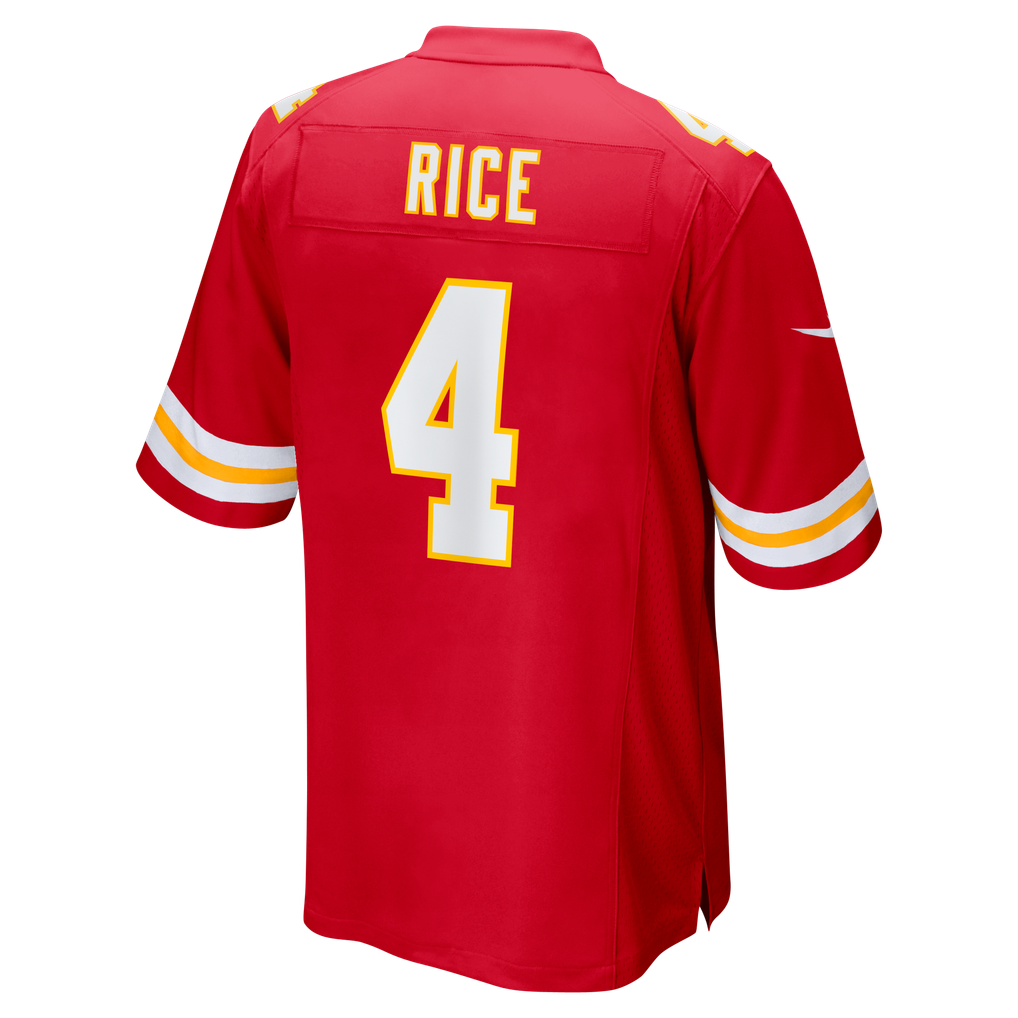 Men's Kansas City Chiefs Rashee Rice Red Game Jersey