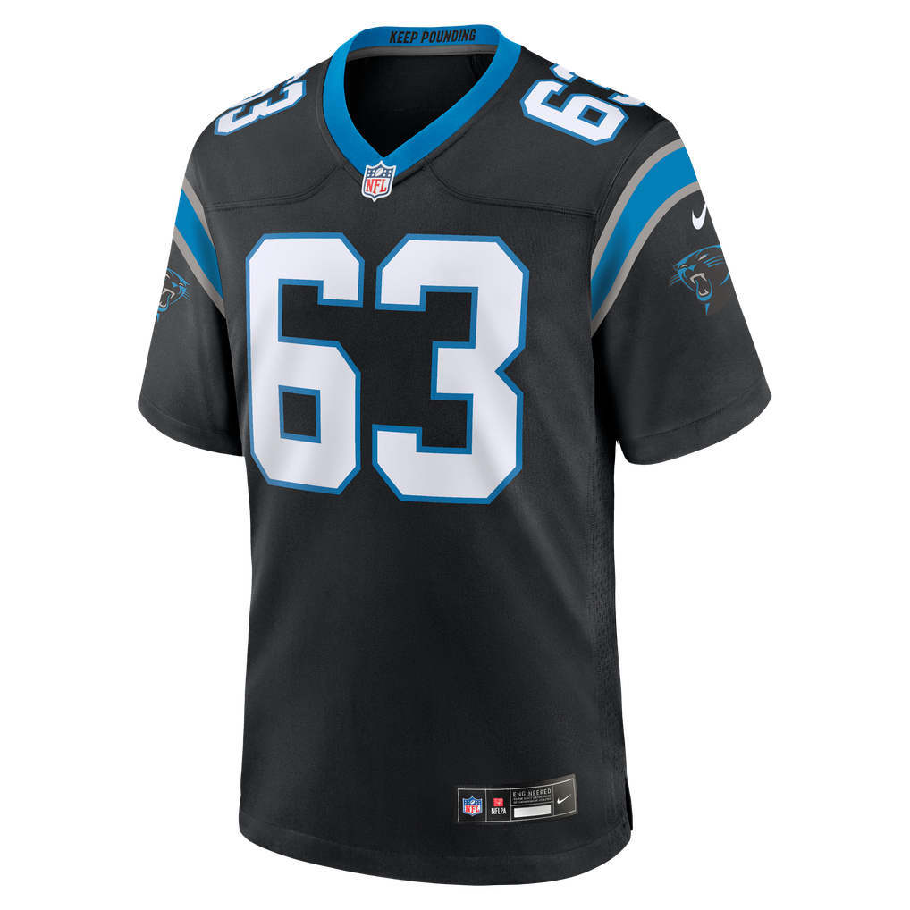 Men's Carolina Panthers Rasheed Walker Black Team Game Jersey