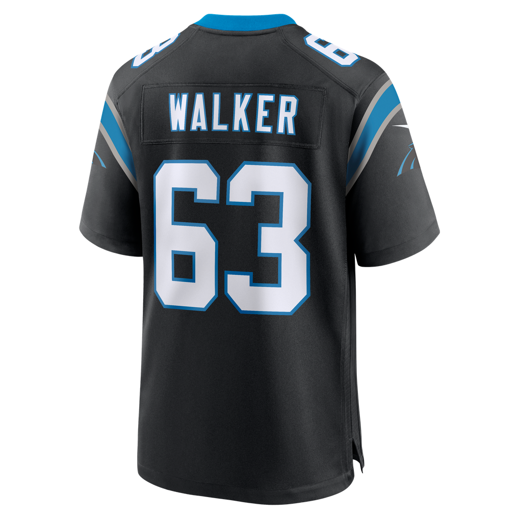 Men's Carolina Panthers Rasheed Walker Black Team Game Jersey