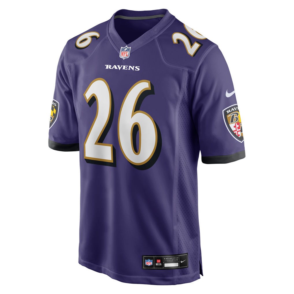 Men's Baltimore Ravens Rasheen Ali Purple Team Game Jersey
