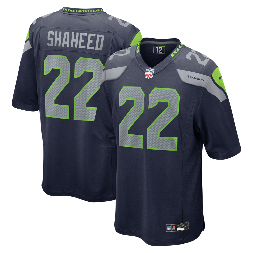 Men's Seattle Seahawks Rashid Shaheed College Navy Team Game Jersey