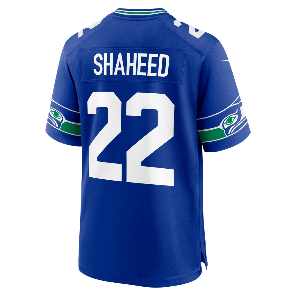 Men's Seattle Seahawks Rashid Shaheed Royal Alternate Game Jersey