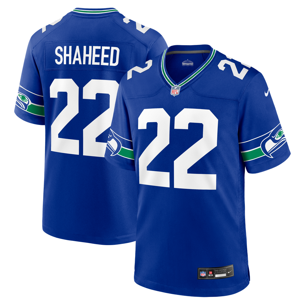 Men's Seattle Seahawks Rashid Shaheed Royal Alternate Game Jersey