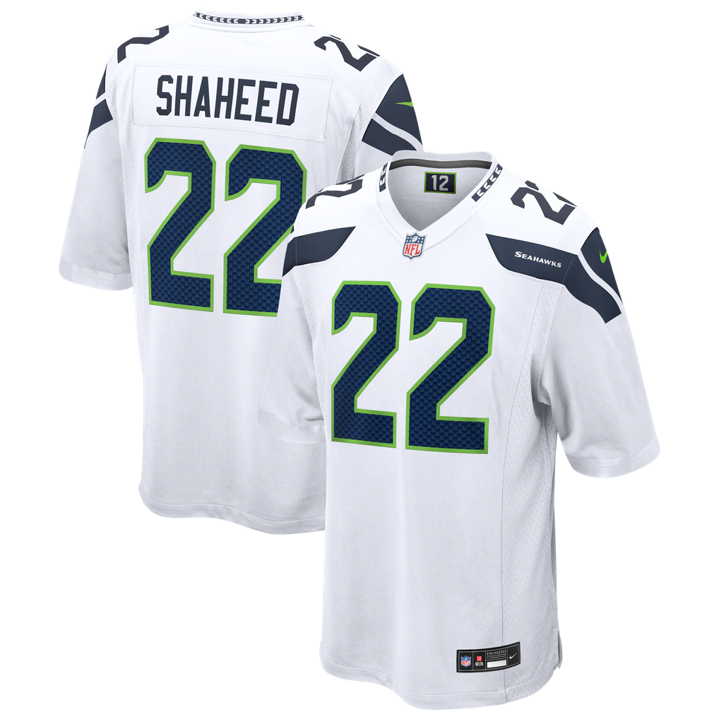 Men's Seattle Seahawks Rashid Shaheed White Game Jersey