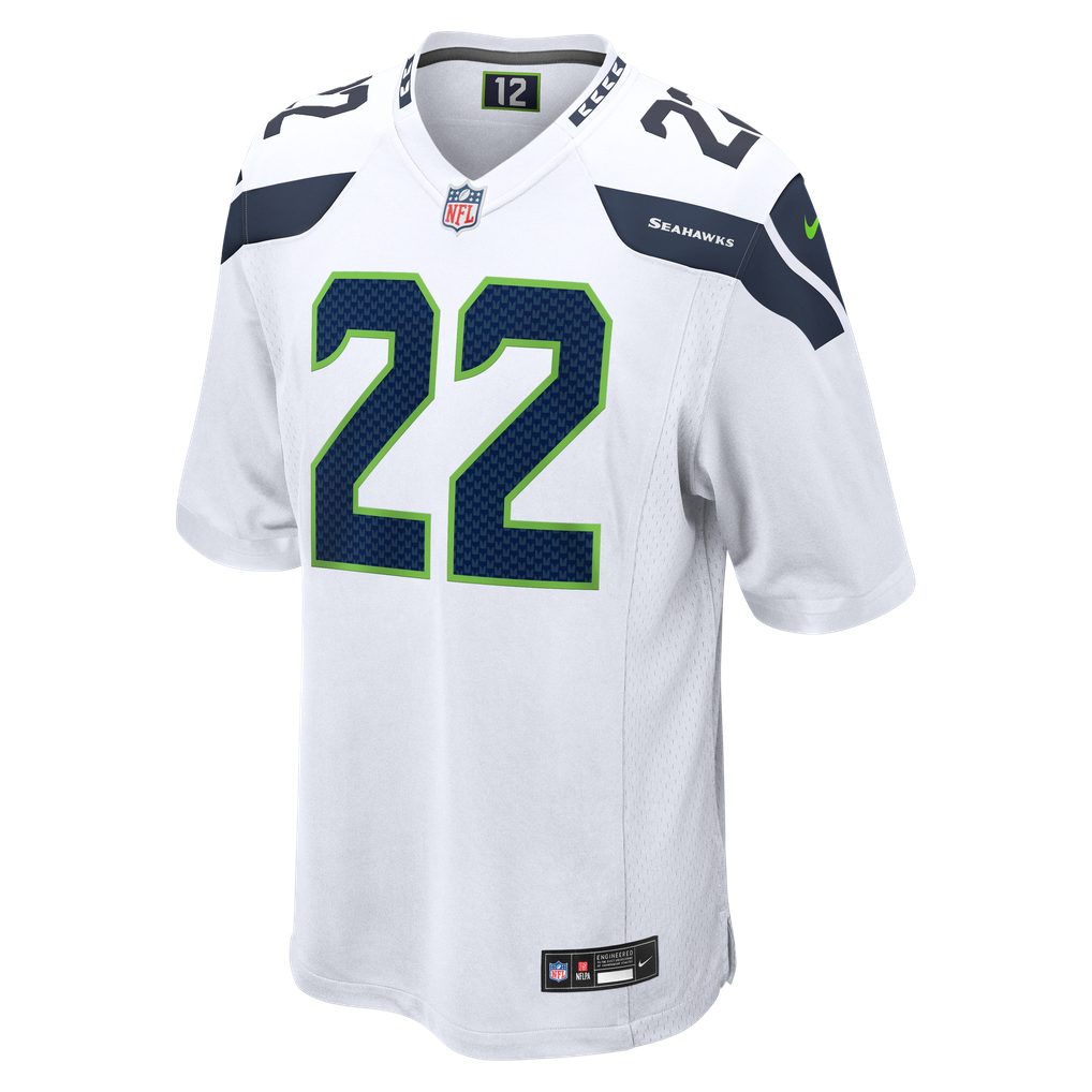 Men's Seattle Seahawks Rashid Shaheed White Game Jersey
