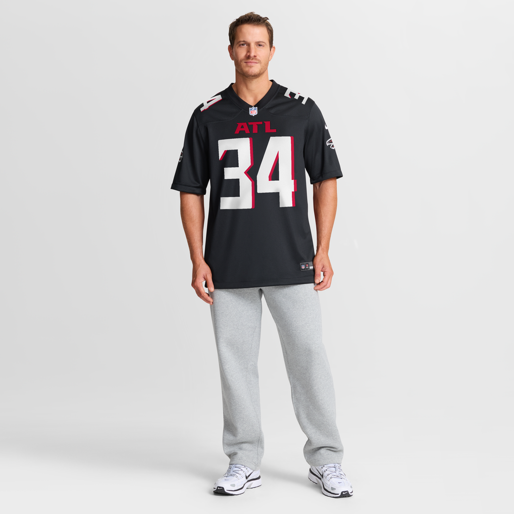 Men's Atlanta Falcons Ray Buchanan Black Game Retired Player Jersey