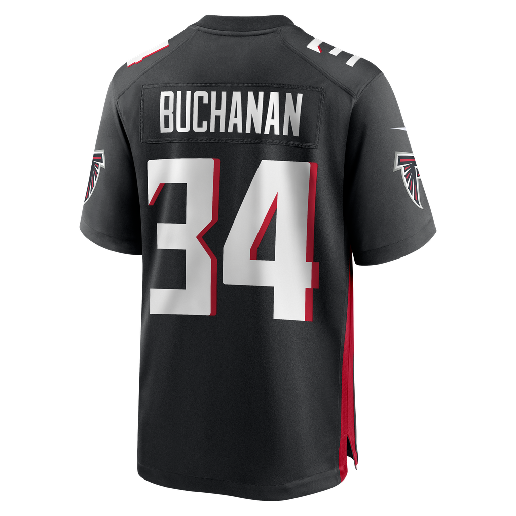 Men's Atlanta Falcons Ray Buchanan Black Game Retired Player Jersey