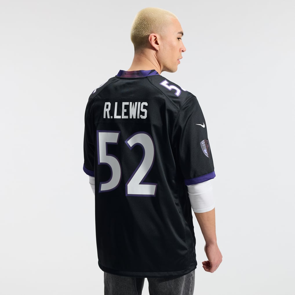 Men's Baltimore Ravens Ray Lewis Black Alternate Retired Player Game Jersey