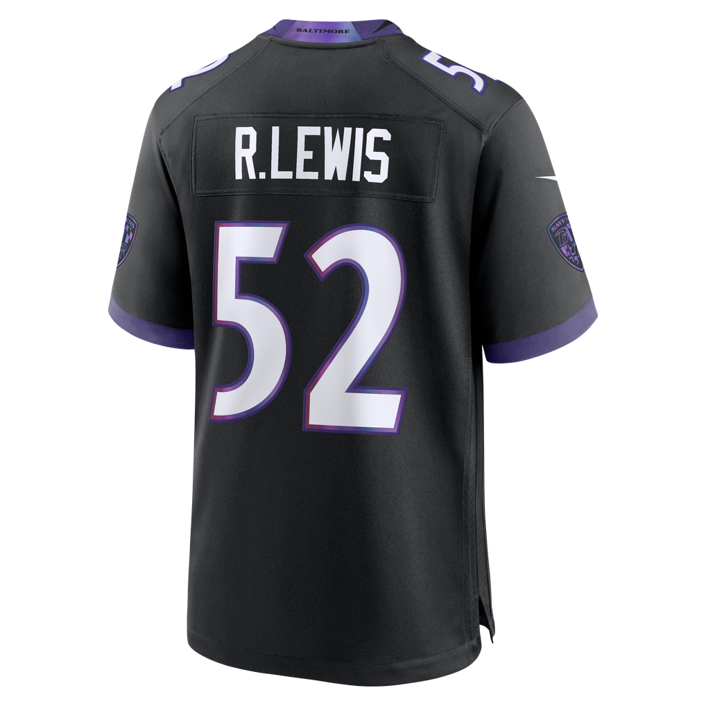 Men's Baltimore Ravens Ray Lewis Black Alternate Retired Player Game Jersey