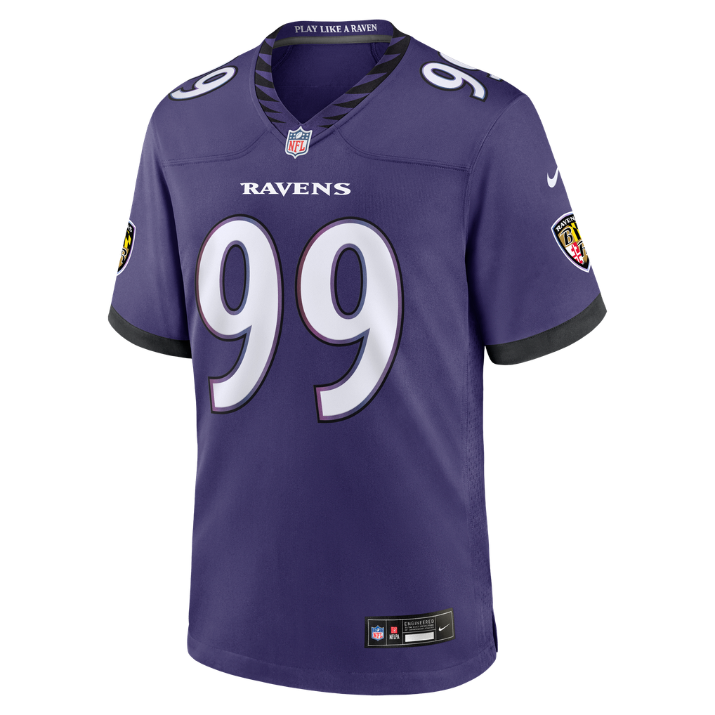 Men's Baltimore Ravens Rayshaun Benny Purple Team Game Jersey
