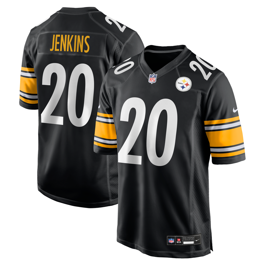 Men's Pittsburgh Steelers Rayshawn Jenkins Black Team Game Jersey