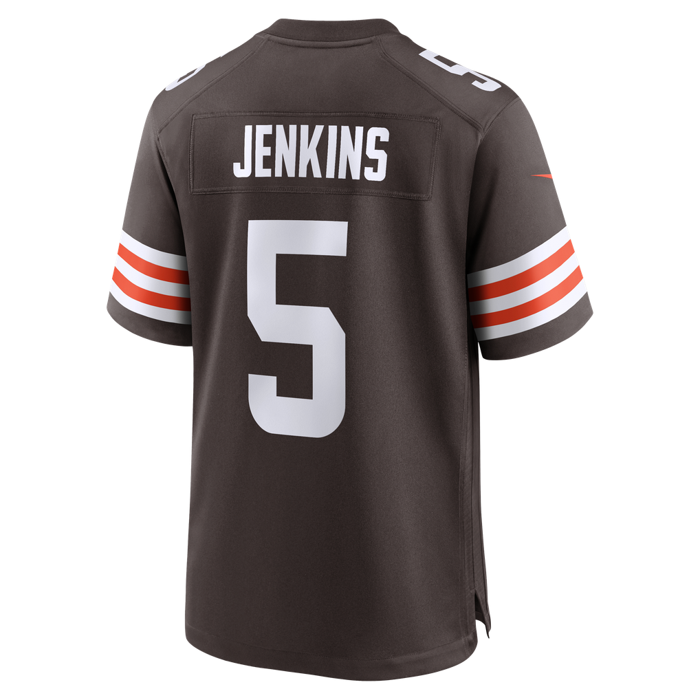 Men's Cleveland Browns Rayshawn Jenkins Brown Team Game Jersey