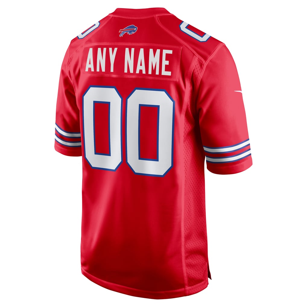 Men's Buffalo Bills Red Alternate Custom Game Jersey
