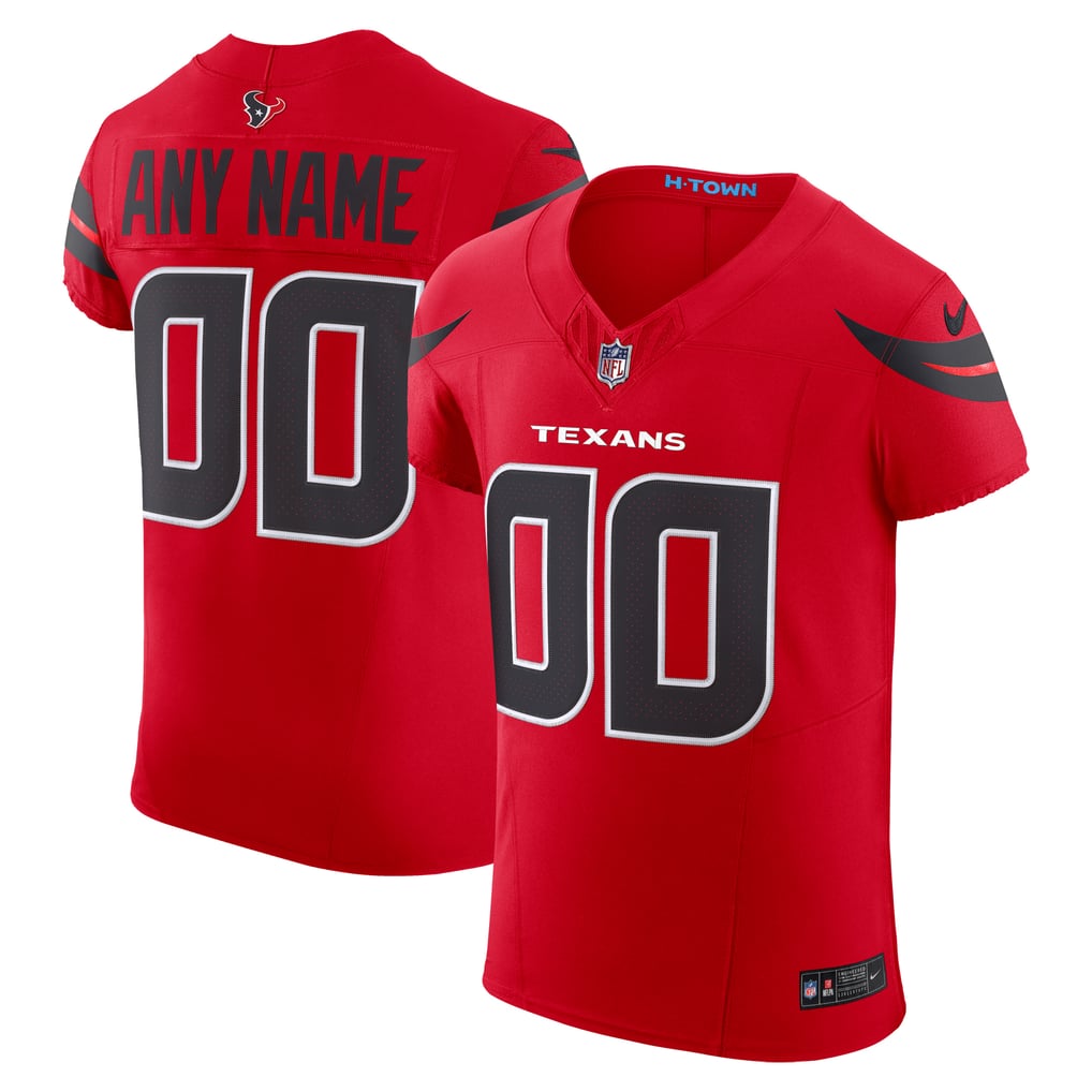 Men's Houston Texans Red Alternate Vapor F.U.S.E. Elite Custom Jersey