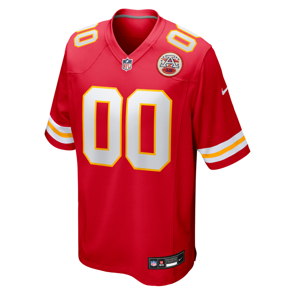 Men's Kansas City Chiefs Red Custom Game Jersey