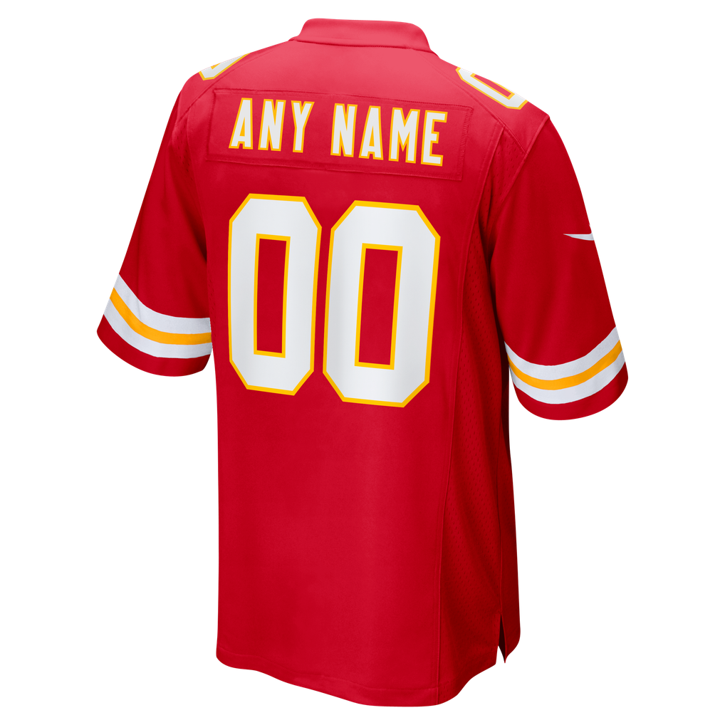 Men's Kansas City Chiefs Red Custom Game Jersey