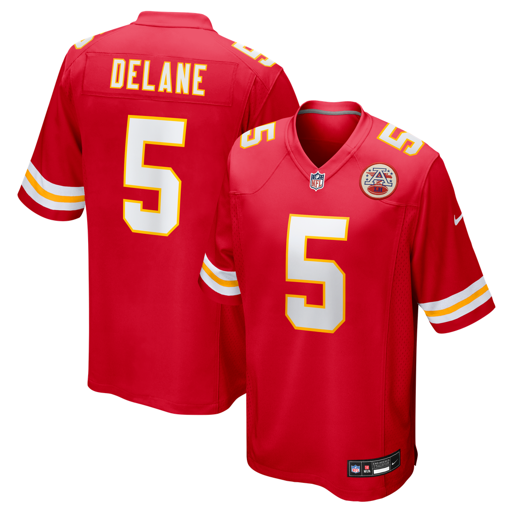 Men's Kansas City Chiefs Mansoor Delane Red Team Game Jersey