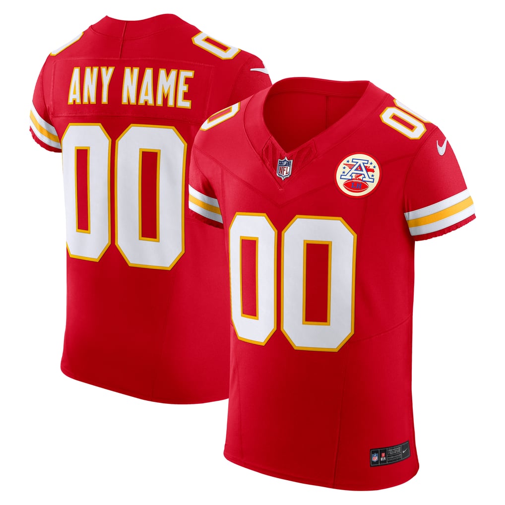 Men's Kansas City Chiefs Red Vapor F.U.S.E. Elite Custom Jersey