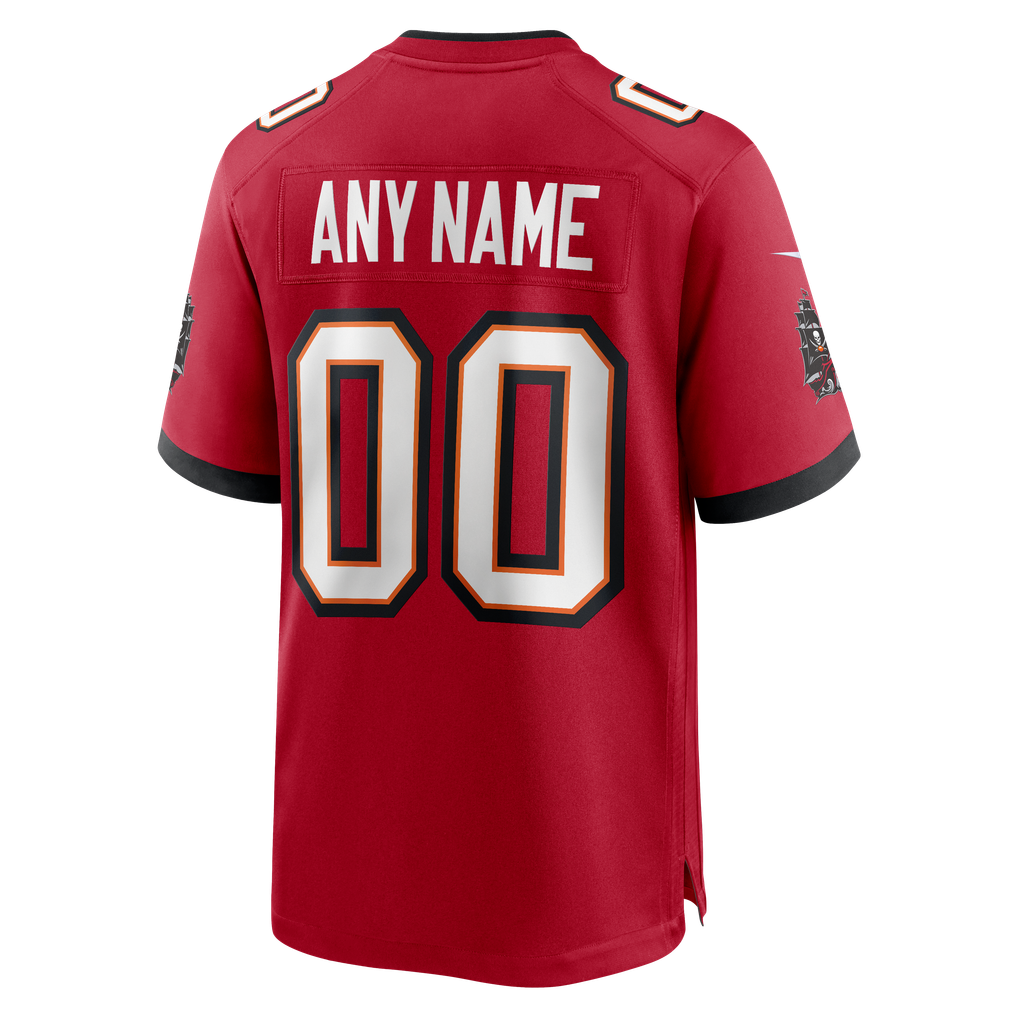 Men's Red Tampa Bay Buccaneers Team Custom Game Jersey