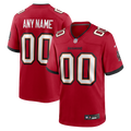 Men's Red Tampa Bay Buccaneers Team Custom Game Jersey