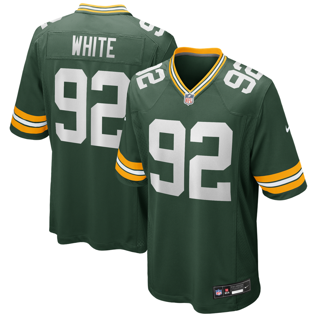 Men's Green Bay Packers Reggie White Green Game Retired Player Jersey