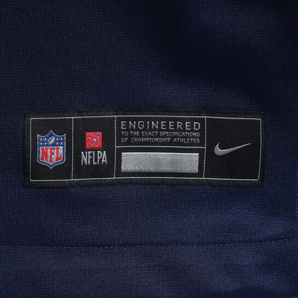 Men's New England Patriots Rhamondre Stevenson Navy Game Jersey
