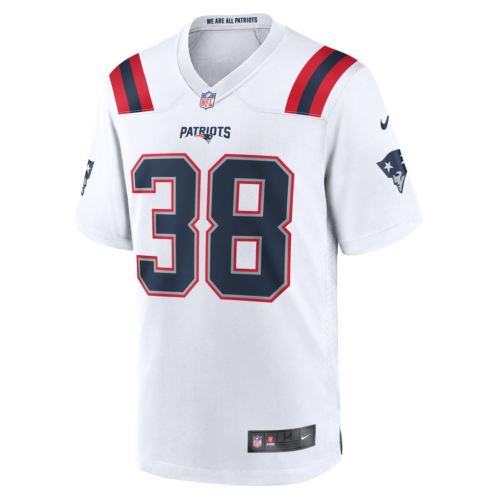 Men's New England Patriots Rhamondre Stevenson White Game Player Jersey