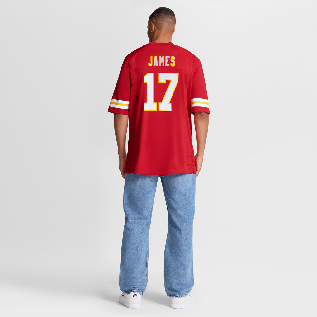 Men's Kansas City Chiefs Richie James Red Game Jersey