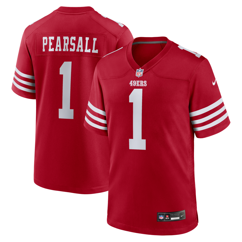 Men's San Francisco 49ers Ricky Pearsall Scarlet Team Game Jersey
